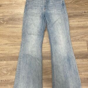 Women's Light Blue Flared Jeans